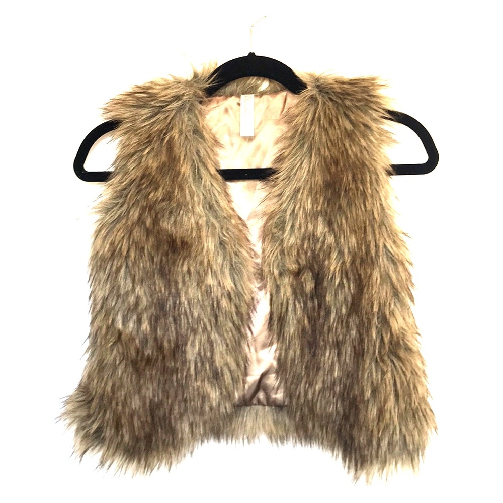 Faux fur Vest Cherokee girls M 7/8